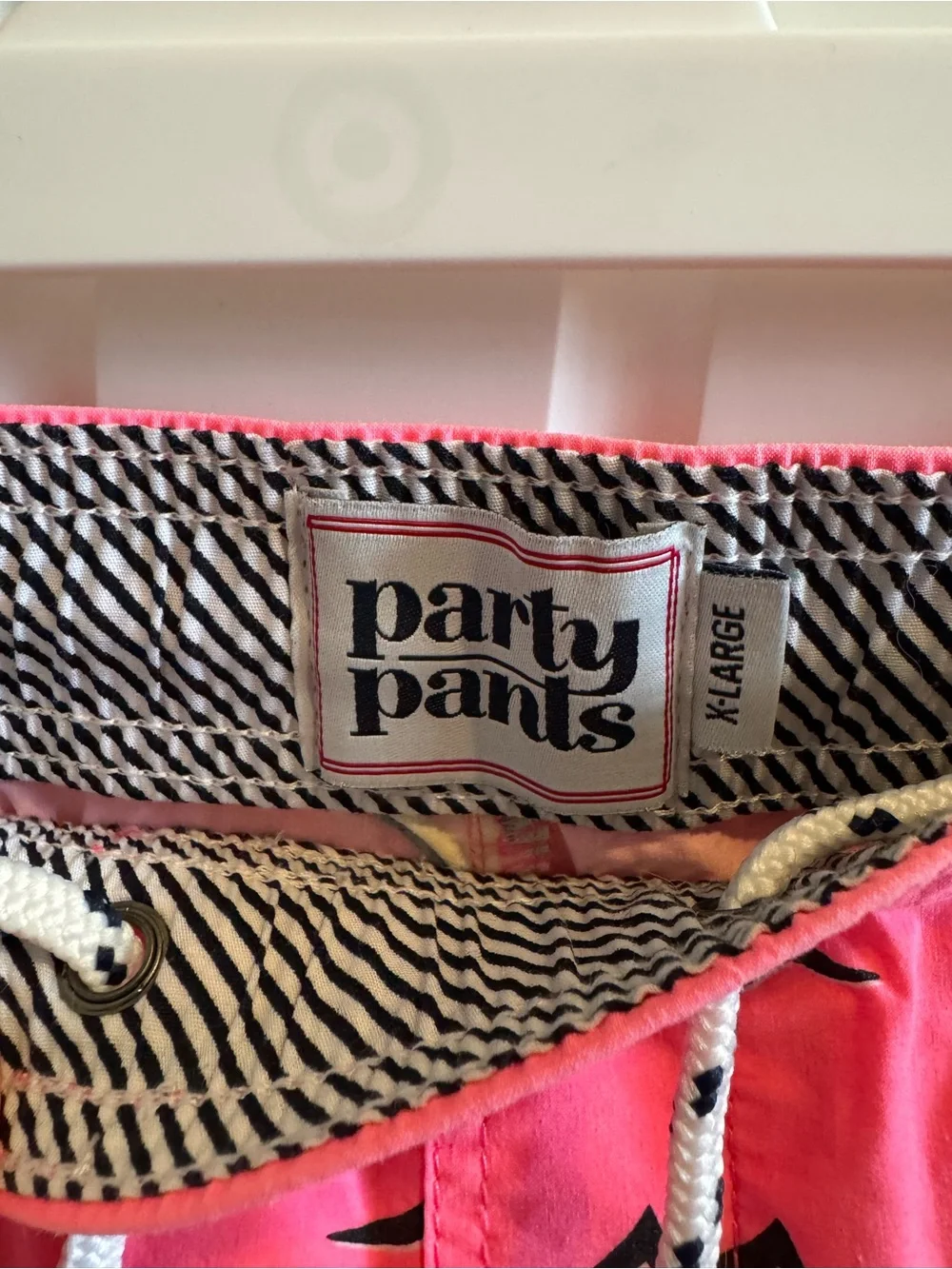 Men's Neon Swim Trunks with Green Dino Print